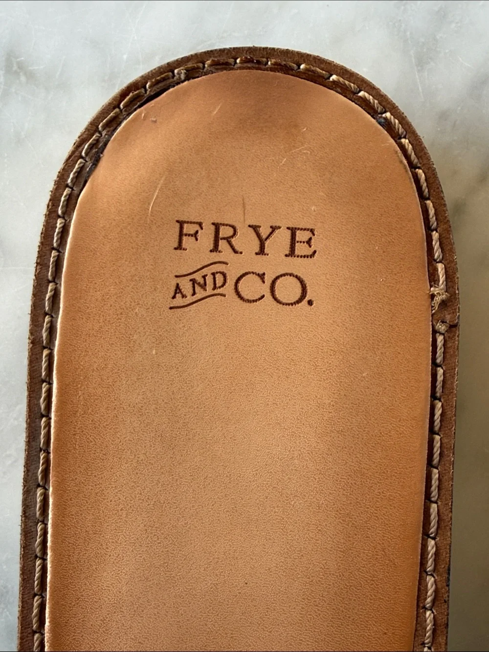 Frye Evie Black Three Band Leather Slide Sandals 9.5